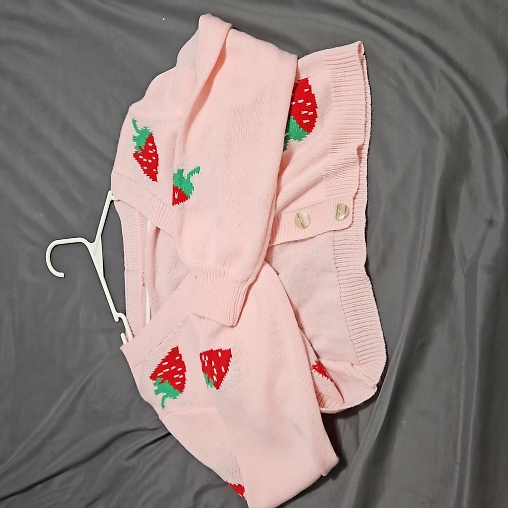 Pink Strawberry Sweater